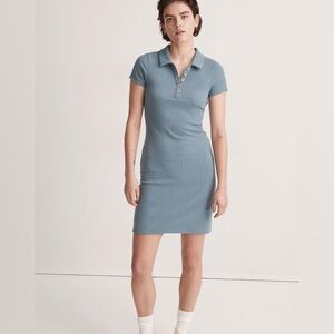 Madewell ribbed polo bodycon dress